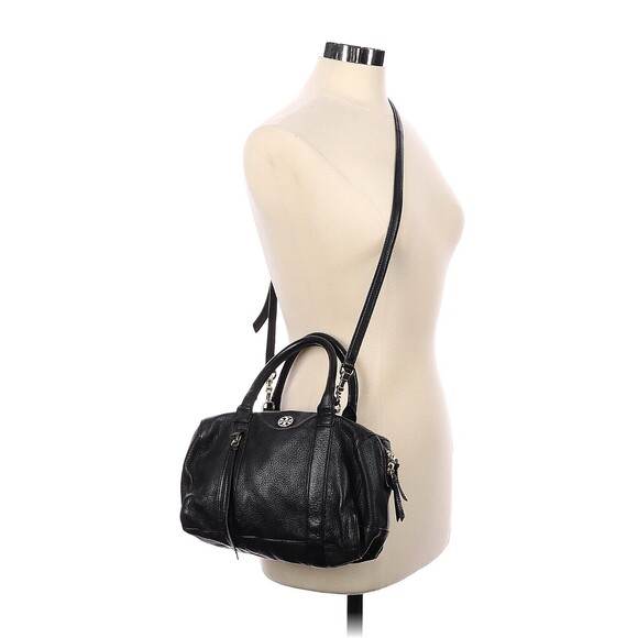 TORY BURCH Brody Black Leather Small Satchel Duffel Crossbody Bag - Picture 2 of 11